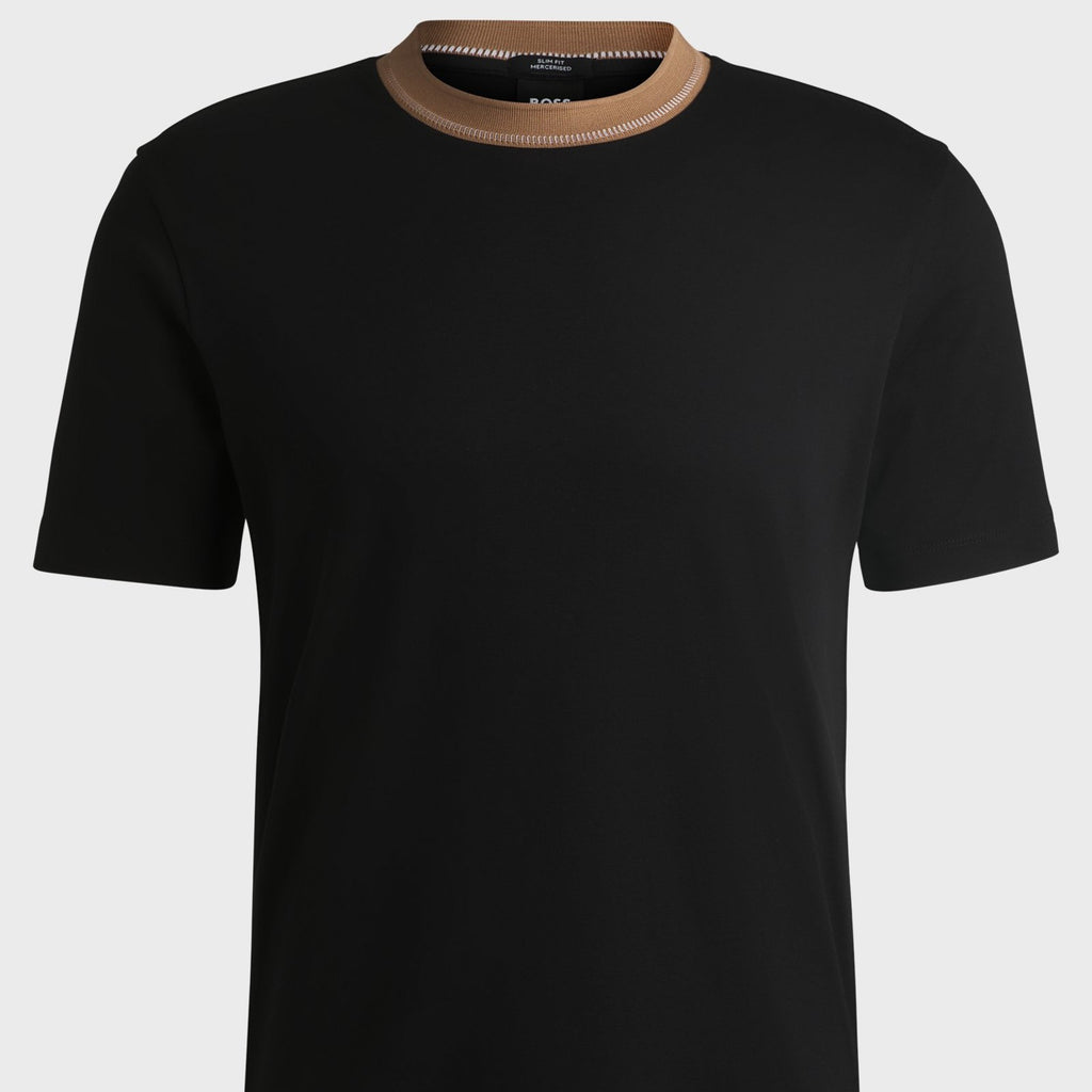 Hugo Boss Mercerised-Cotton T-Shirt 50531793 002 Black