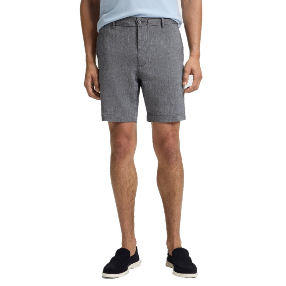 Hugo Boss Linen Shorts 50538016 10270605 404 Blue