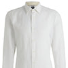 Hugo Boss Regular-fit Linen Shirt 50539531 10259309 100 White