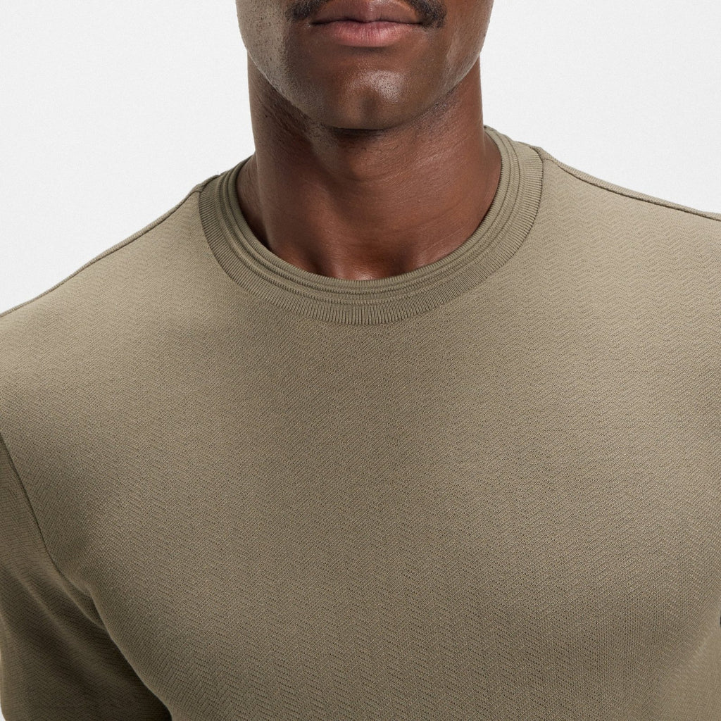 Hugo Boss Herringbone-structure T-shirt 50549601 10275625 245 Open Brown