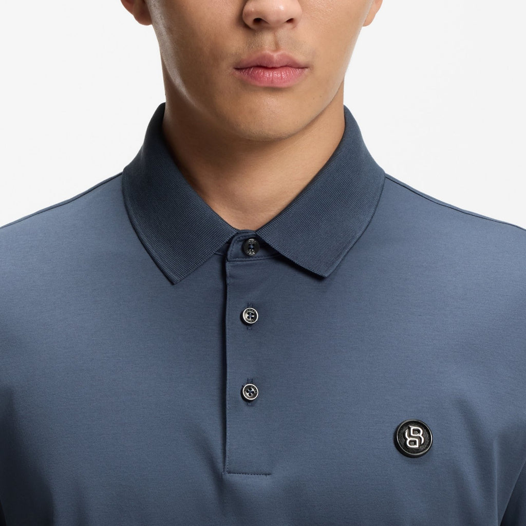 Hugo Boss Mercerized Cotton Polo 50555829 10263030 468 Open Blue