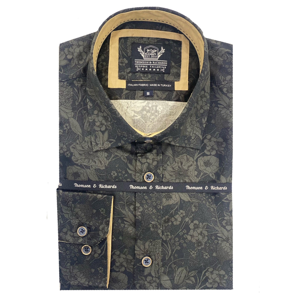 Thomson & Richards Kane Navy / Tan Shirt