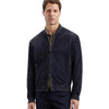 Pal Zileri Ultra Light Suede Bomber Jacket 9A36PJ200 PL278 NAVY BLUE