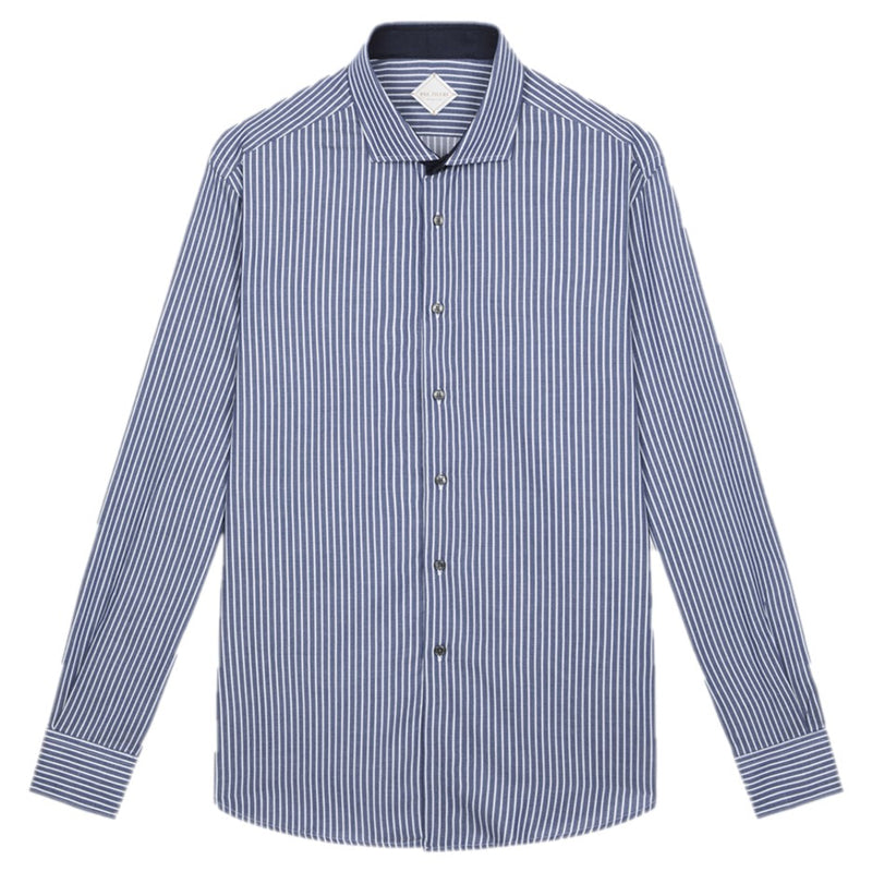 Pal Zileri Pin Stripe Shirt Z370G71 NS206 Blue