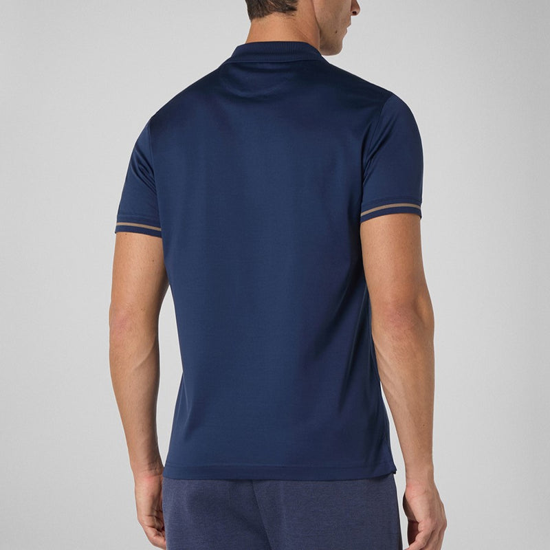 Pal Zileri Zipped Polo Z3MJG217 NJ730 16 Blue