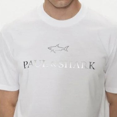 Paul &amp; Shark Herren T-Shirt 14311602 46A White