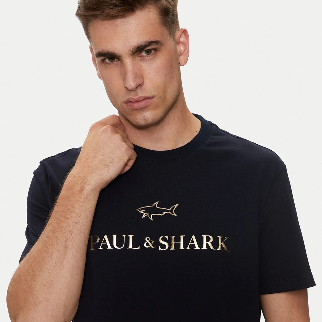 Paul &amp; Shark Herren T-Shirt 14311602 50E Dark Navy