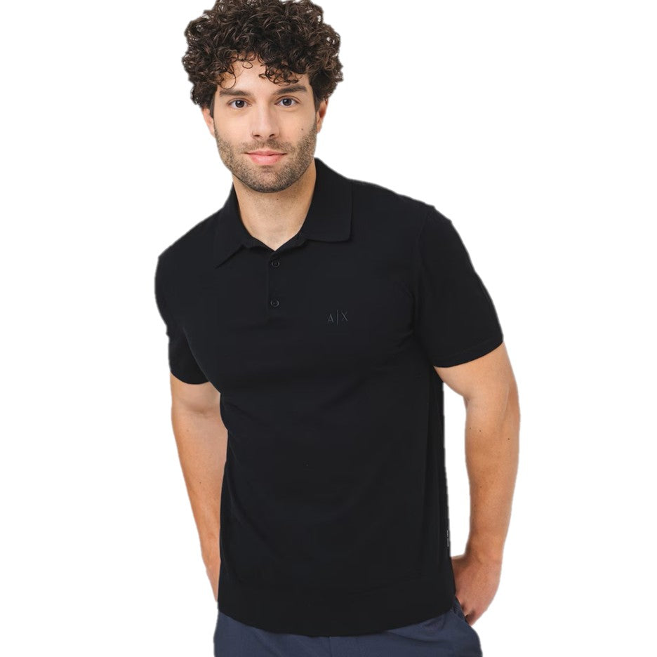 Armani Exchange Knitted Polo 8NZF5D ZM3JZ 1200 Black