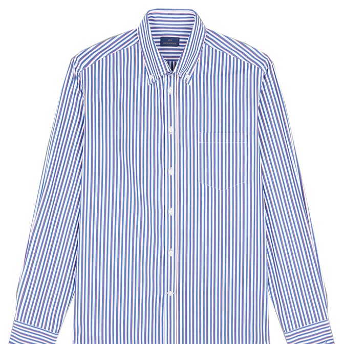 Paul &amp; Shark Striped Shirt 14313011 V13 Blue