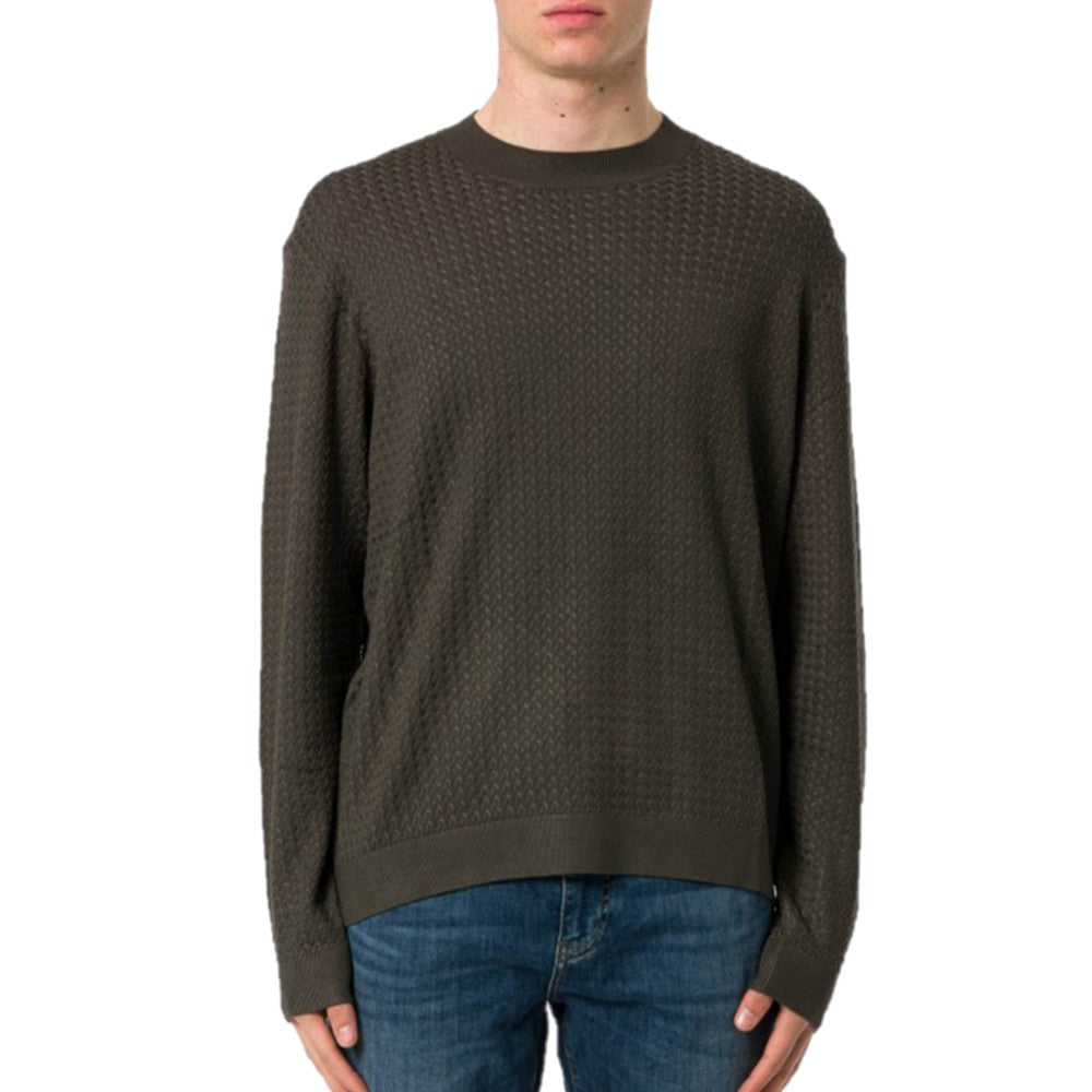 Armani Exchange Knit XM000707 AF104542 MC007 Black Ink Braid