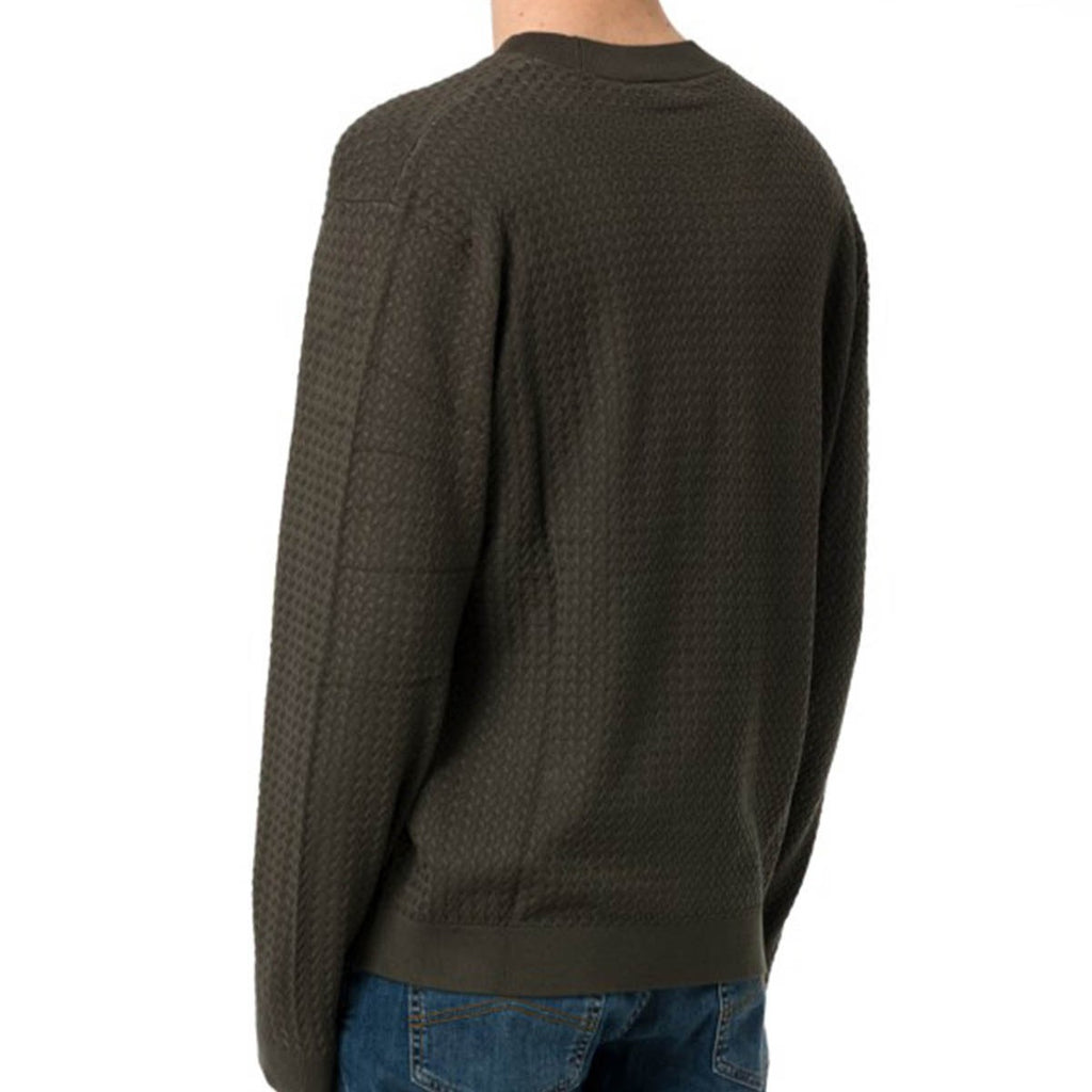 Armani Exchange Knit XM000707 AF104542 MC007 Black Ink Braid