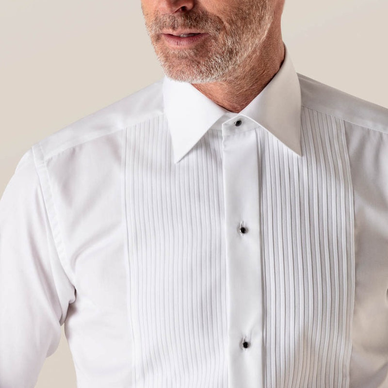 Eton White Plisse Evening Slim Fit Dinner Shirt - Ignition For Men