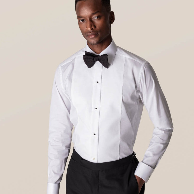 Eton White Piqué Black Tie Contemporary Fit Shirt - Ignition For Men