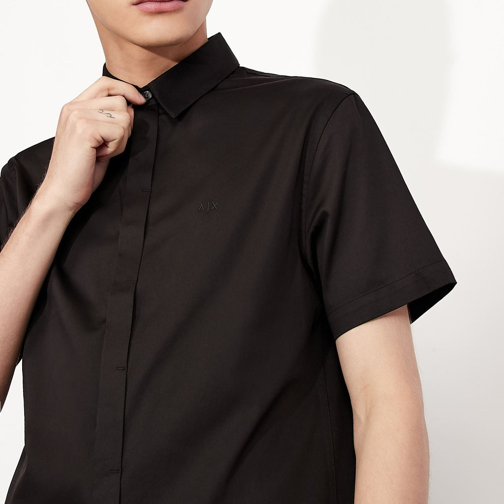 Armani Exchange Short Sleeve Shirt 8NZCBF ZN10Z 1200 Black