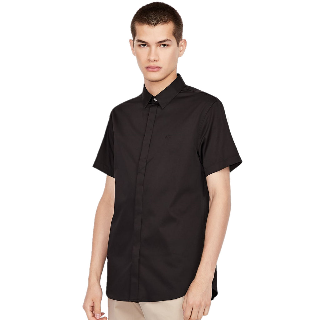 Armani Exchange Short Sleeve Shirt 8NZCBF ZN10Z 1200 Black