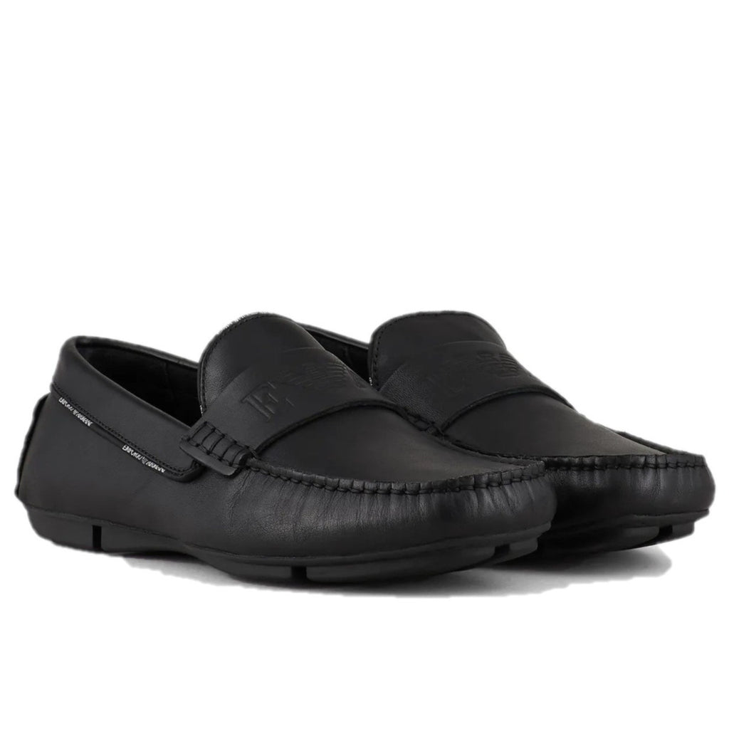 Emporio Armani Leather driving loafers Black X4B140XM969100002
