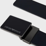 Emporio Armani Pebbled Leather Belt Black Y4S427 / YTU7J 84372