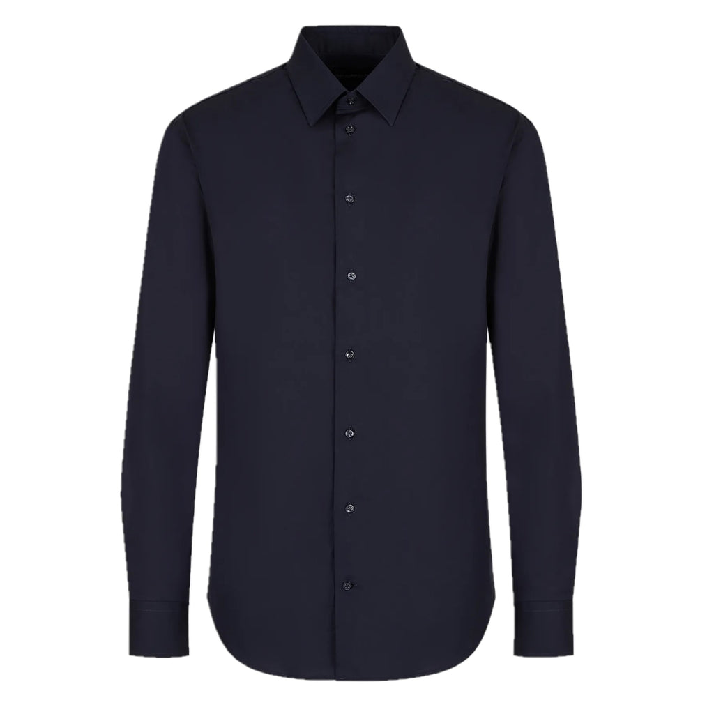 Emporio Armani Navy Blue Dress Shirt - Ignition For Men