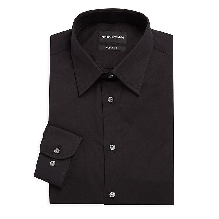 Emporio Armani Black Dress Shirt - Ignition For Men