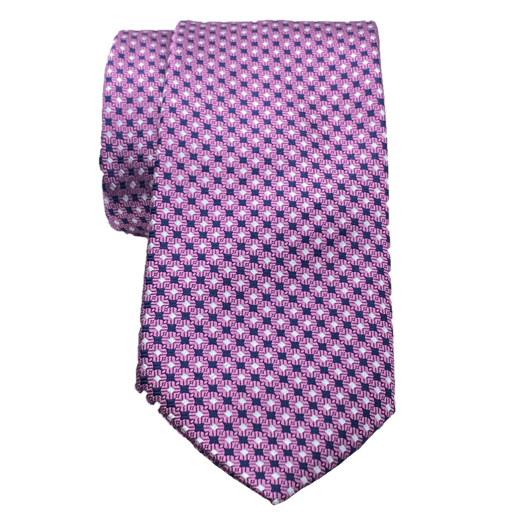 Dormeuil Patterned Pink Silk Tie