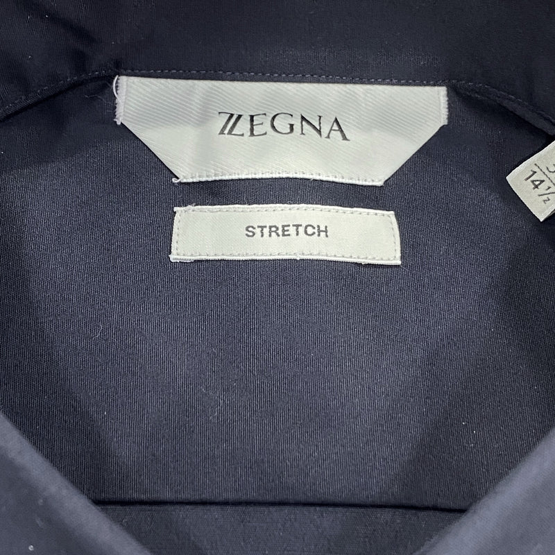ZZegna Navy French Cuff Shirt 905119 ZCSC7