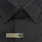ZZegna Cotton Stretch Poplin Shirt Black 305104 ZCSC1