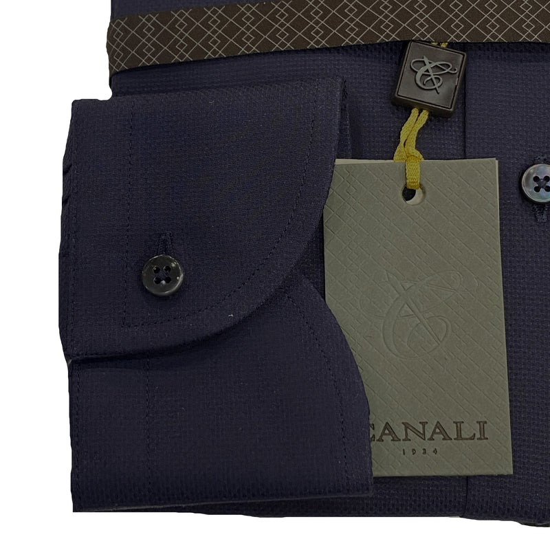 Canali Navy Slim Fit Shirt - Ignition For Men