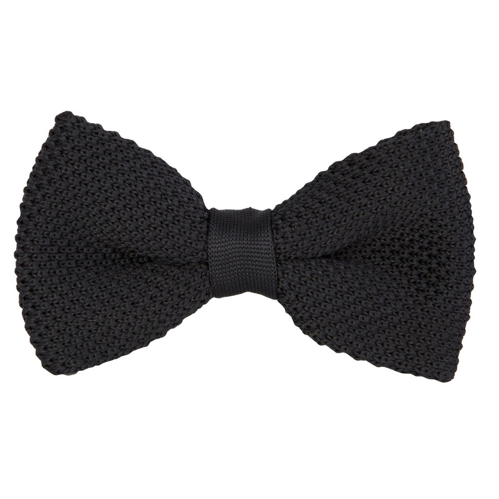 Black Knitted Bow Tie - Ignition For Men