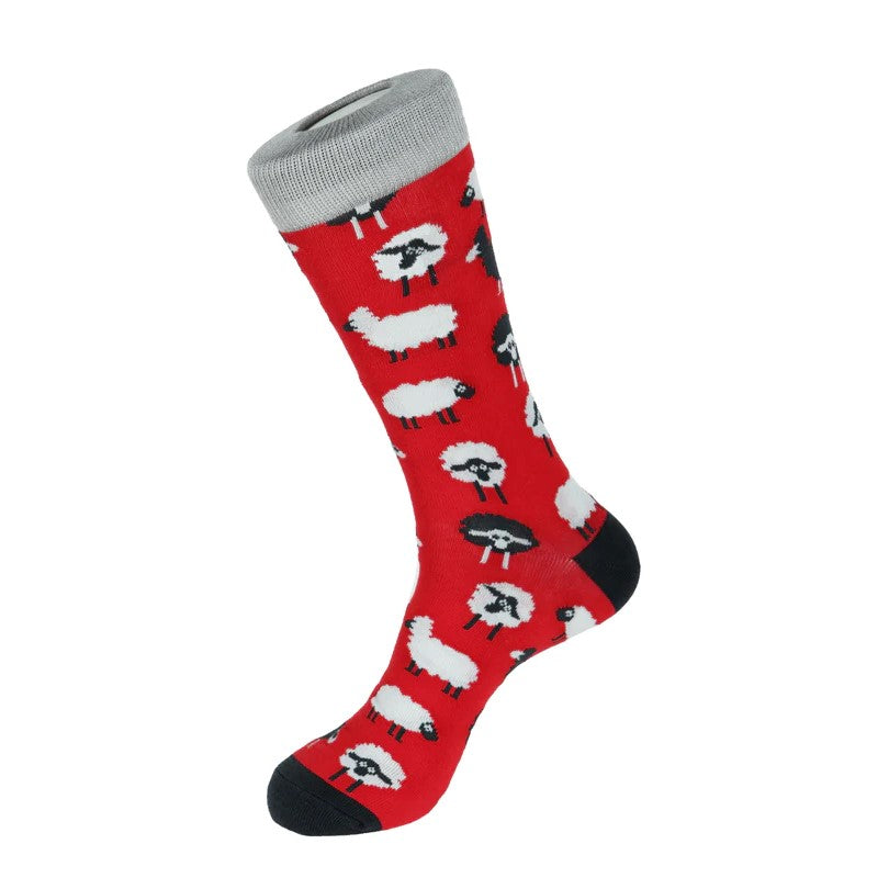 Unsimply Stitched Sheep Socks UNST-17019-2 Red