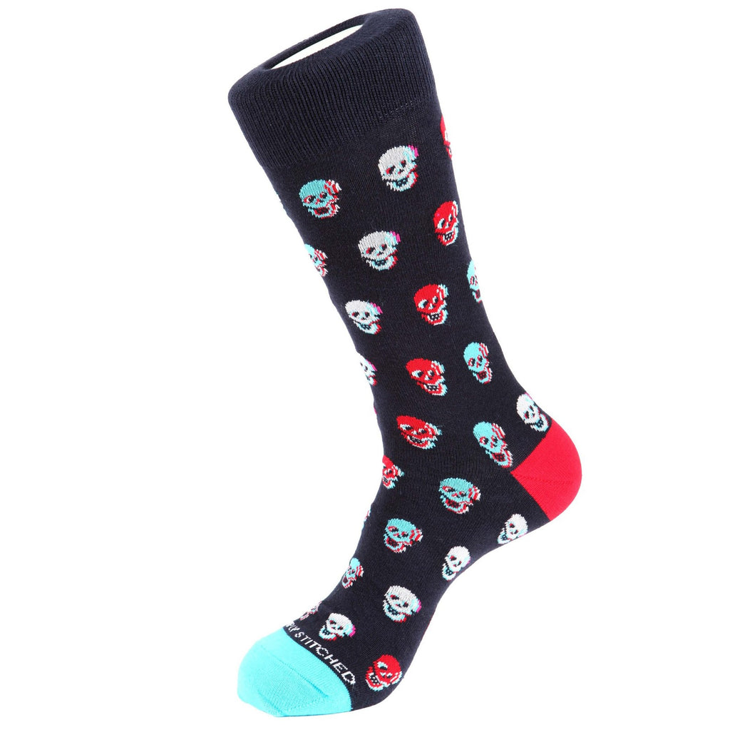 Unsimply Stitched 3D Skull Socks - Ignition For Men