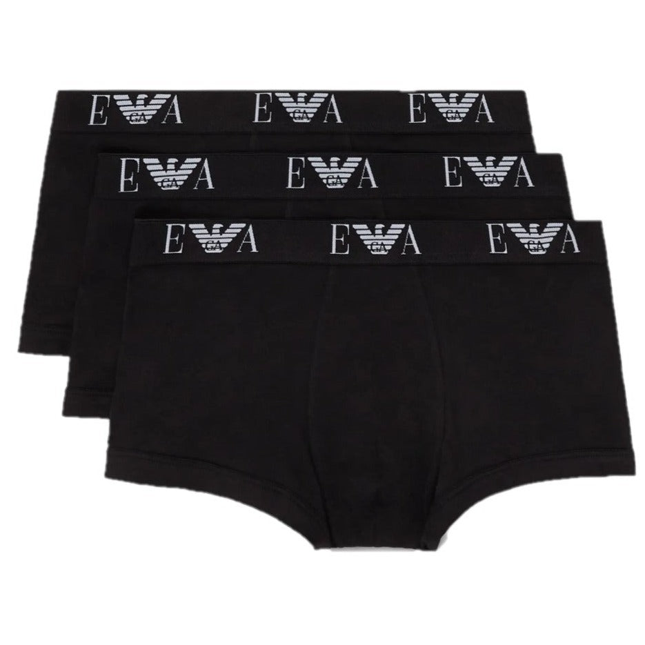 Emporio Armani Three Pack Trunk Briefs Black 111357CC715 21320