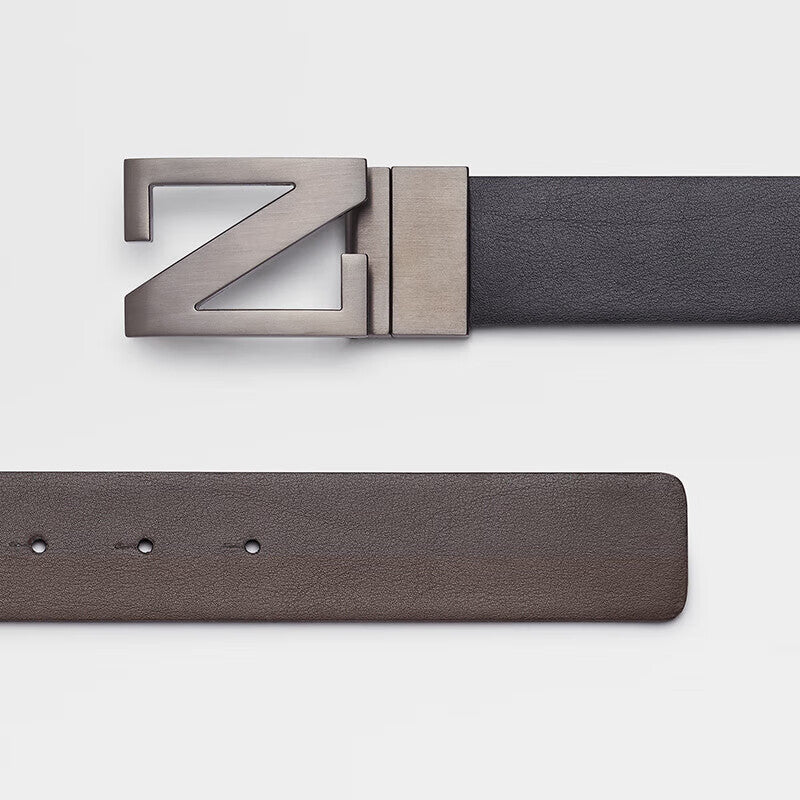  Zegna Leather Reversible Belt Black Brown 222.LHVIC.B027UZ.NTM
