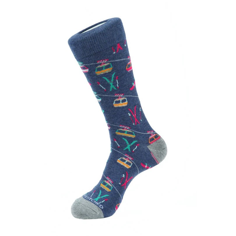 Unsimply Stitched Gondola Socks UNST-14141-2 Denim Heather Blue