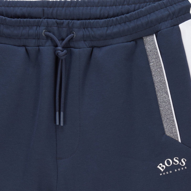 HUGO - Stretch-cotton pyjama bottoms with logo waistband