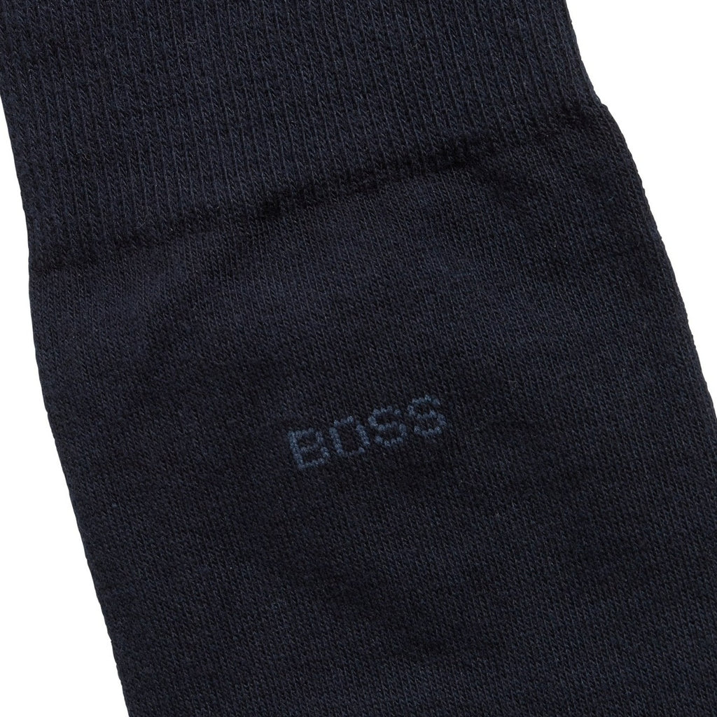 Hugo Boss Marc Regular Length Logo Dark Navy Socks 50469843 10241857 401 Dark Navy
