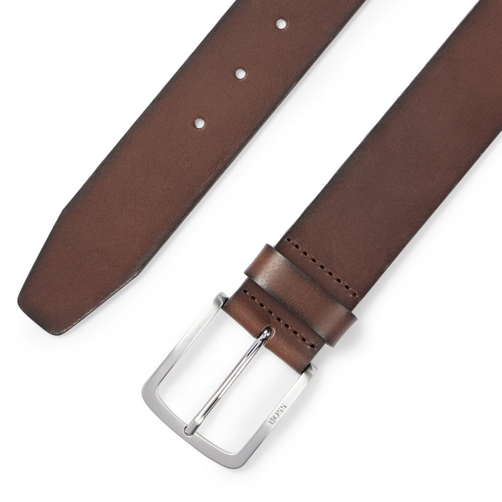 Hugo Boss Dark Brown Leather Belt - Ignition For Men