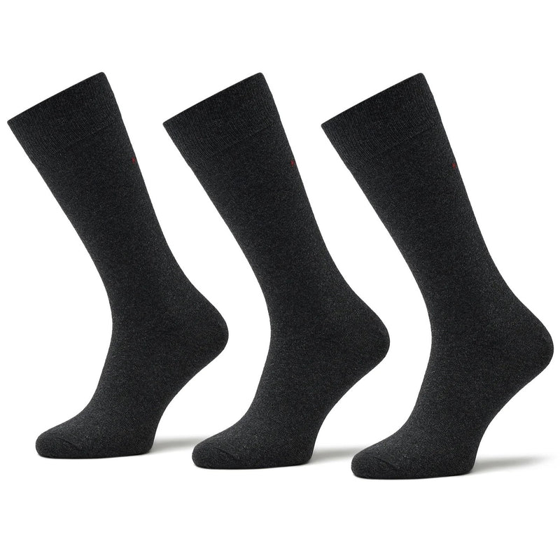 HUGO 3pack Cotton Blend Charcoal Socks - Ignition For Men