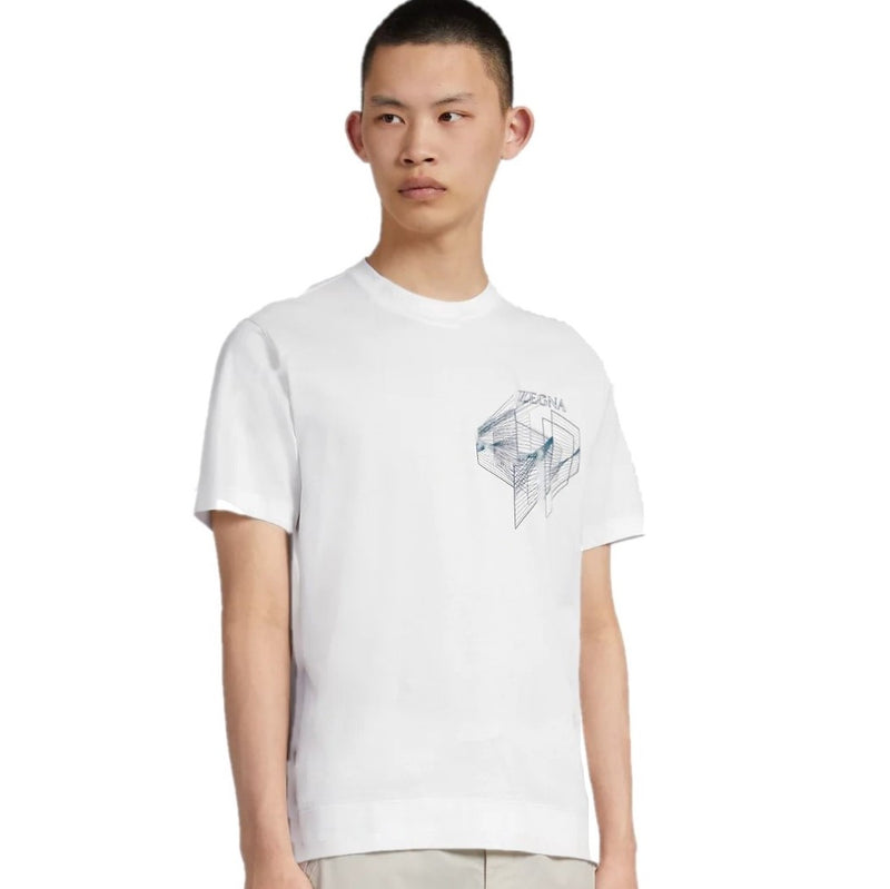 ZZegna Stretch Cotton Printed T-shirt VY372-ZZ630A-6A1